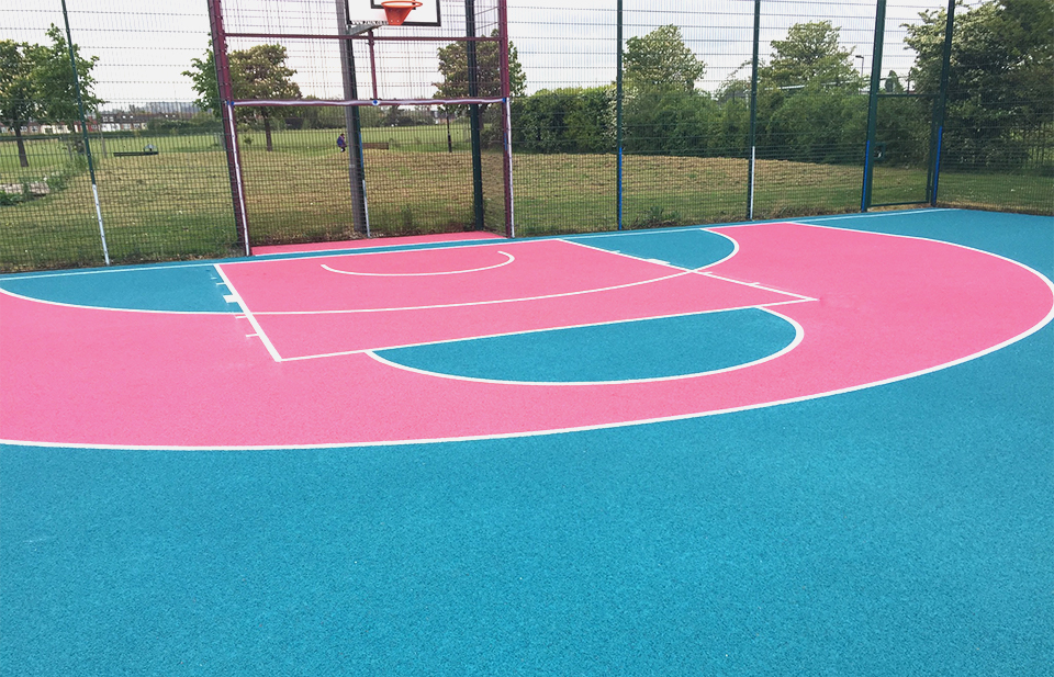 Image of a basketball court