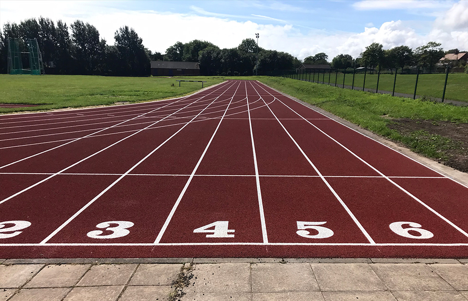 Image of competition standard running track