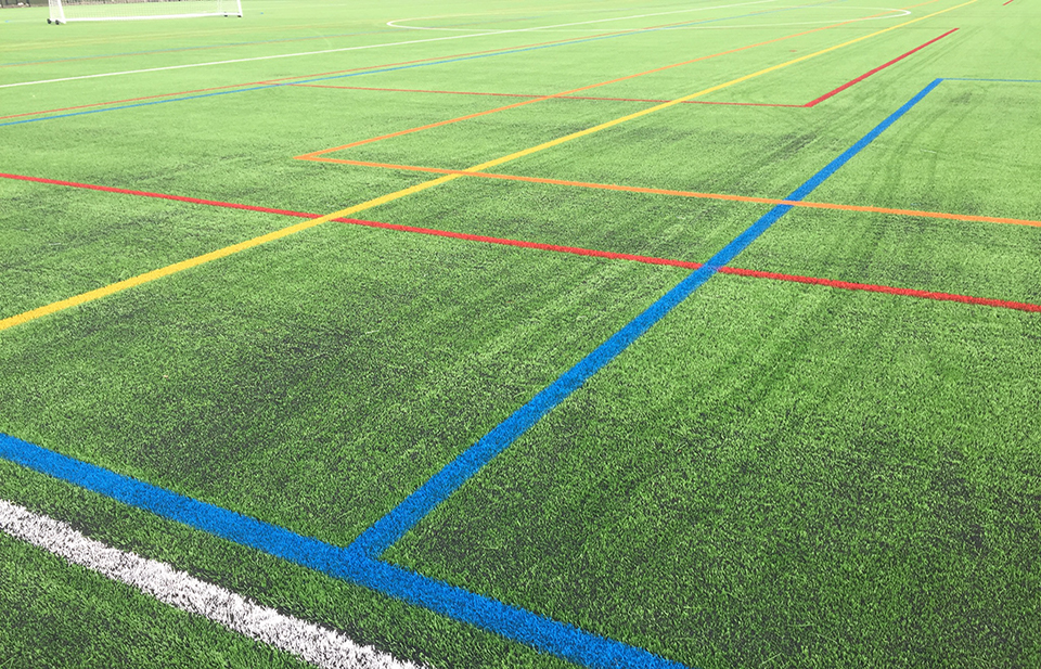 Image of complex multiuse sports pitch