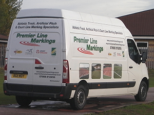 Image of a Premier Line Markings company van